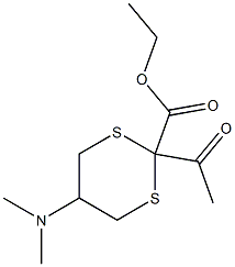 2-Acetyl-5-(dimethylamino)-1,3-dithiane-2-carboxylic acid ethyl ester Structure