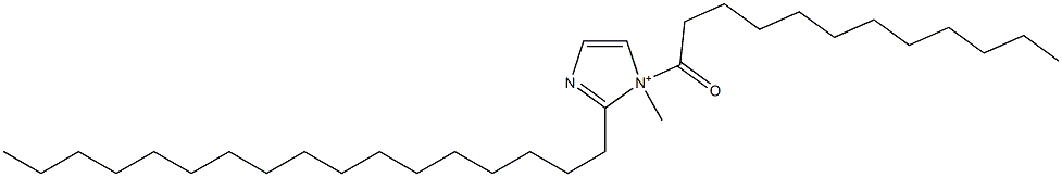 2-Heptadecyl-1-methyl-1-dodecanoyl-1H-imidazol-1-ium 结构式