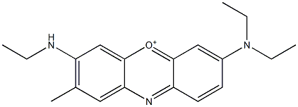 7-(Diethylamino)-3-(ethylamino)-2-methylphenoxazin-5-ium Struktur