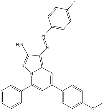 2-Amino-3-(4-methylphenylazo)-5-(4-methoxyphenyl)-7-phenylpyrazolo[1,5-a]pyrimidine