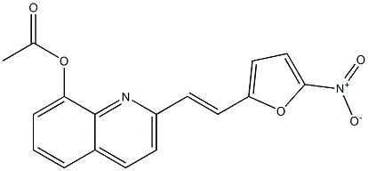 Acetic acid 2-[2-(5-nitro-2-furyl)vinyl]-8-quinolyl ester Struktur