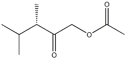 [S,(+)]-1-Acetyloxy-3,4-dimethyl-2-pentanone Structure