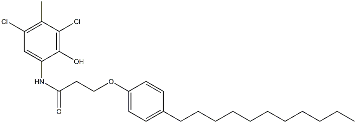 2-[3-(4-Undecylphenoxy)propanoylamino]-4,6-dichloro-5-methylphenol Struktur