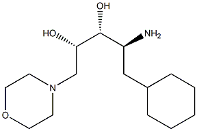 (2S,3R,4S)-4-Amino-1-morpholino-5-cyclohexylpentane-2,3-diol Structure