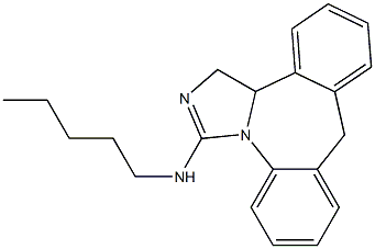 9,13b-ジヒドロ-3-(ペンチルアミノ)-1H-ジベンゾ[c,f]イミダゾ[1,5-a]アゼピン 化学構造式