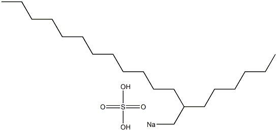 Sulfuric acid 2-hexyltetradecyl=sodium salt Structure