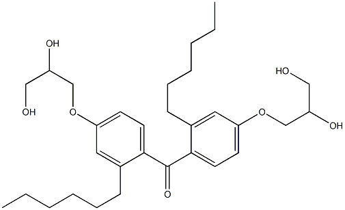 Hexyl[4-(2,3-dihydroxypropoxy)phenyl] ketone Struktur