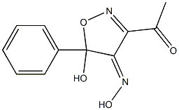 3-Acetyl-5-hydroxy-5-phenylisoxazol-4(5H)-one oxime Structure