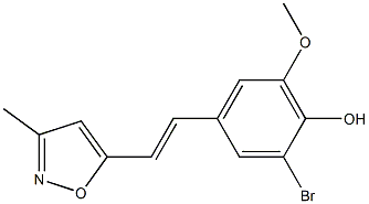 4-[(E)-2-(3-Methyl-5-isoxazolyl)ethenyl]-2-bromo-6-methoxyphenol Structure