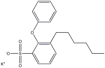3-Hexyl-2-phenoxybenzenesulfonic acid potassium salt 结构式