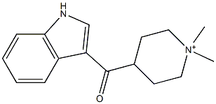 4-(1H-Indol-3-ylcarbonyl)-1,1-dimethylpiperidinium Structure