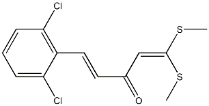 (E)-5-[2,6-Dichlorophenyl]-1,1-bis(methylthio)-1,4-pentadien-3-one Structure