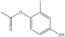 Acetic acid 4-hydroxy-2-methylphenyl ester Structure
