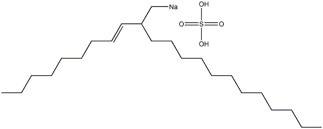 Sulfuric acid 2-(1-nonenyl)tetradecyl=sodium ester salt Structure