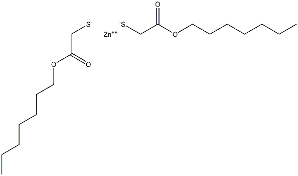 Zinc bis[(heptyloxycarbonyl)methanethiolate] Structure