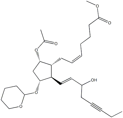 (5Z,8R,9S,11R,13E)-9-Acetyloxy-11-[(tetrahydro-2H-pyran)-2-yl]oxy-15-hydroxyprosta-5,13-dien-17-yn-1-oic acid methyl ester