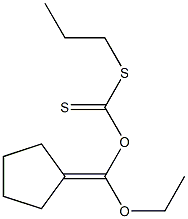 Dithiocarbonic acid O-(ethoxycyclopentylidenemethyl)S-propyl ester Structure