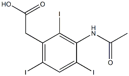 [3-(Acetylamino)-2,4,6-triiodophenyl]acetic acid Structure