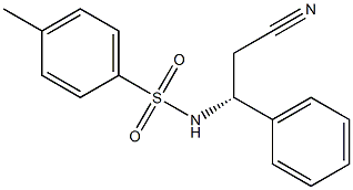 (R)-3-(Tosylamino)-3-phenylpropanenitrile,,结构式