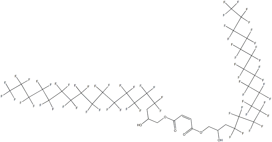 Maleic acid bis(4,4,5,5,6,6,7,7,8,8,9,9,10,10,11,11,12,12,13,13,14,14,15,15,16,16,17,17,18,18,18-hentriacontafluoro-2-hydroxyoctadecyl) ester Structure