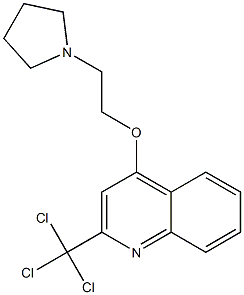 2-トリクロロメチル-4-[2-(1-ピロリジニル)エトキシ]キノリン 化学構造式