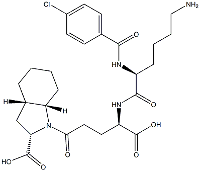  (2S,3aS,7aS)-Octahydro-1-[(4R)-4-[[(2S)-6-amino-2-[4-chlorobenzoylamino]hexanoyl]amino]-4-carboxybutyryl]-1H-indole-2-carboxylic acid