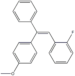1-(o-Fluorophenyl)-2-(p-methoxyphenyl)-2-phenylethene 结构式