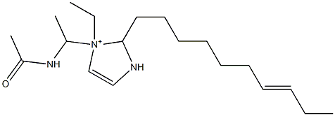1-[1-(Acetylamino)ethyl]-2-(7-decenyl)-1-ethyl-4-imidazoline-1-ium,,结构式