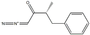 [R,(-)]-1-Diazo-3-methyl-4-phenyl-2-butanone Struktur