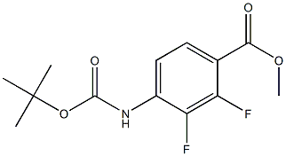 4-(tert-Butoxycarbonylamino)-2,3-difluorobenzoic acid methyl ester Structure
