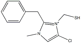3-(Mercaptomethyl)-1-methyl-2-benzyl-4-chloro-1H-imidazol-3-ium Structure