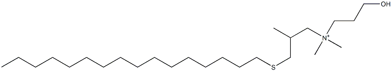 3-Hexadecylthio-2-methyl-N,N-dimethyl-N-(3-hydroxypropyl)-1-propanaminium Struktur