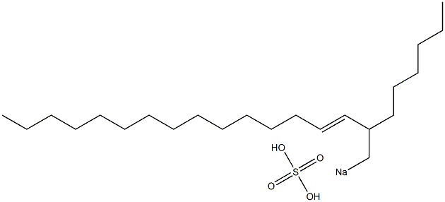 Sulfuric acid 2-hexyl-3-heptadecenyl=sodium ester salt