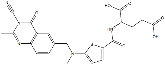 (2S)-2-[5-[N-Cyanomethyl-N-[[(3,4-dihydro-2-methyl-4-oxoquinazolin)-6-yl]methyl]amino]-2-thienylcarbonylamino]glutaric acid