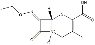 7-[(E)-Ethoxyimino]-3-methyl-4-carboxycepham-3-ene 1-oxide Struktur
