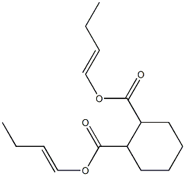 1,2-シクロヘキサンジカルボン酸ビス(1-ブテニル) 化学構造式
