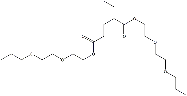 2-Ethylglutaric acid bis[2-(2-propoxyethoxy)ethyl] ester Struktur