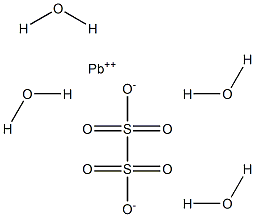 Lead dithionate tetrahydrate Struktur