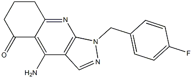 1-(4-Fluorobenzyl)-4-amino-1,6,7,8-tetrahydro-5H-pyrazolo[3,4-b]quinolin-5-one