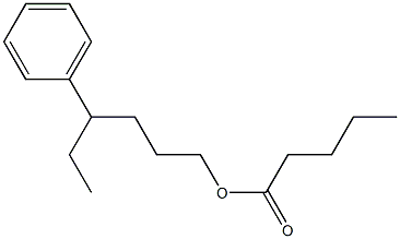 Pentanoic acid 4-phenylhexyl ester Struktur