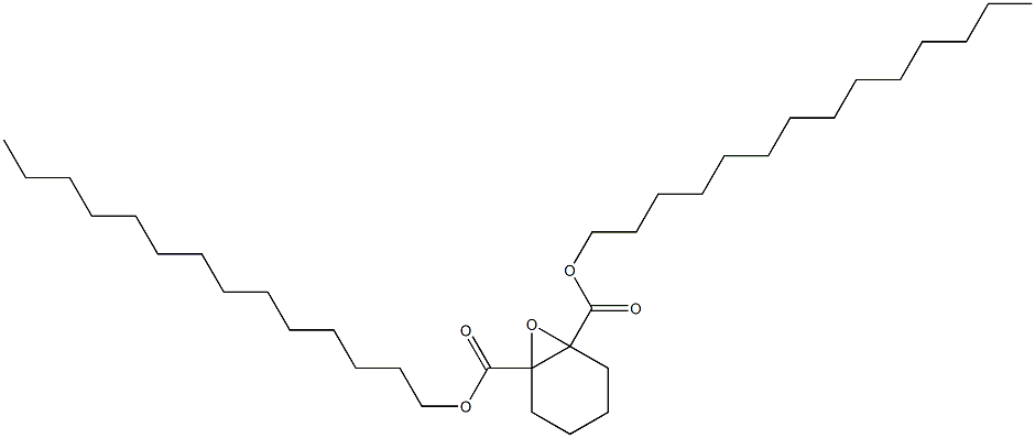 7-Oxabicyclo[4.1.0]heptane-1,6-dicarboxylic acid ditetradecyl ester Struktur