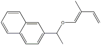 (E)-2-メチル-1-[1-(2-ナフチル)エトキシ]-1,3-ブタジエン 化学構造式