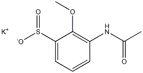 3-(Acetylamino)-2-methoxybenzenesulfinic acid potassium salt Structure