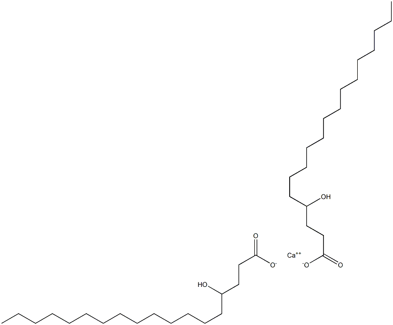 ビス(4-ヒドロキシオクタデカン酸)カルシウム 化学構造式