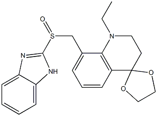  1-Ethyl-2,3-dihydro-8-(1H-benzimidazol-2-ylsulfinylmethyl)spiro[quinoline-4(1H),2'-[1,3]dioxolane]