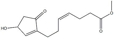 (Z)-7-[3-Hydroxy-5-oxo-1-cyclopenten-1-yl]-4-heptenoic acid methyl ester Structure