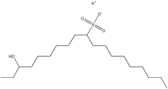 3-Hydroxynonadecane-10-sulfonic acid potassium salt Structure