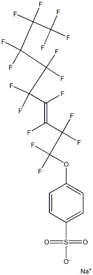 4-[(Heptadecafluoro-3-nonenyl)oxy]benzenesulfonic acid sodium salt 结构式