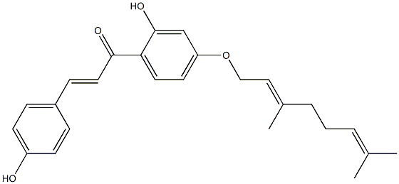 (E)-2',4-Dihydroxy-4'-[[(2E)-3,7-dimethyl-2,6-octadienyl]oxy]chalcone