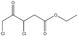 3,5-ジクロロ-4-オキソ吉草酸エチル 化学構造式
